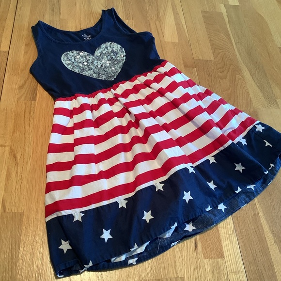THE CHILDREN’S PLACE flag dress M 7/8